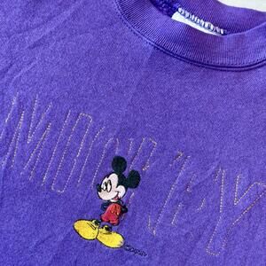 Vintage 80s Velva Sheen x Disney Purple Mickey Purple Crewneck Sweatshirt XL USA